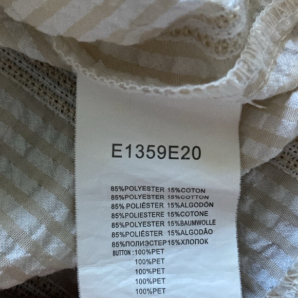 Molly Bracken Button top textured striped tie front medium - Picture 3 of 5